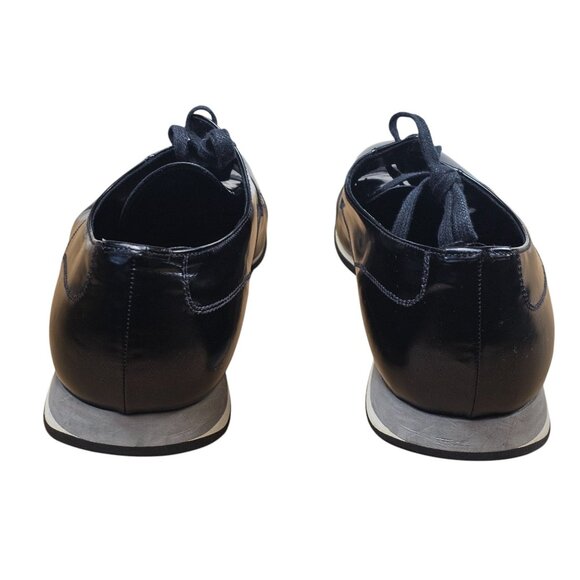 Prada Sport Black Leather Cap Toe Oxfords Shoes Size 10 US 11 Lace-Up Mens Dress - Picture 7 of 8